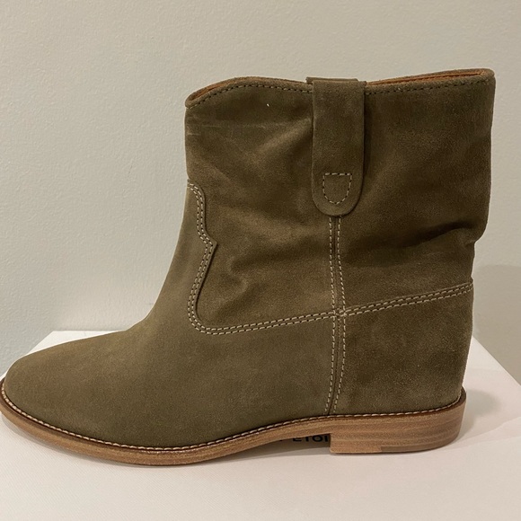 Isabel Marant Crisi Suede Boots Taupe - Picture 8 of 15